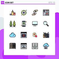 16 Creative Icons Modern Signs and Symbols of entertainment digital faith design art Editable Creative Vector Design Elements