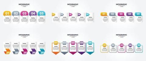 las infografías vectoriales de diseño plano en este conjunto son ideales para publicidad en un folleto. volantes. o revista. vector