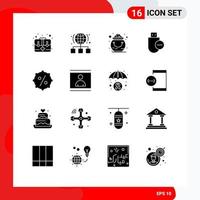 Solid Glyph Pack of 16 Universal Symbols of remove devices server computers patrick Editable Vector Design Elements