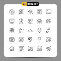 25 Creative Icons Modern Signs and Symbols of engineering design travel audio kite Editable Vector Design Elements