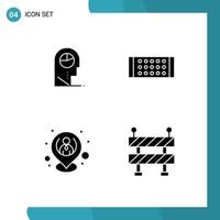 User Interface Pack of Basic Solid Glyphs of human human hat strip resources Editable Vector Design Elements