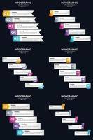 Impulse su negocio con este paquete de infografías vectoriales de 6 vector