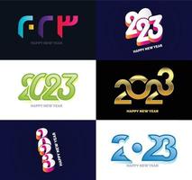 Big Set of 2023 Happy New Year logo text design 2023 number design template vector