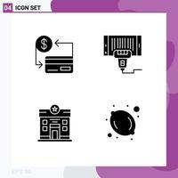 iconos creativos signos y símbolos modernos de la vida de la máquina de crédito de compras con tarjeta elementos de diseño vectorial editables vector