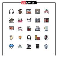 Set of 25 Modern UI Icons Symbols Signs for masquerade costume internet camera basic Editable Vector Design Elements