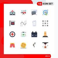 16 Universal Flat Colors Set for Web and Mobile Applications vpn encryption trend talk communication Editable Pack of Creative Vector Design Elements