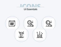ui essentials line icon pack 5 diseño de iconos. calendario. alarma. recogedor. ui dirección vector