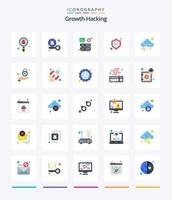 Creative Hacking 25 Flat icon pack  Such As cloud. ssl. security. security. target vector