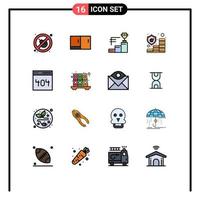 Set of 16 Modern UI Icons Symbols Signs for page communication prize protection investment Editable Creative Vector Design Elements