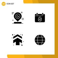 User Interface Solid Glyph Pack of modern Signs and Symbols of google arrow location egg up Editable Vector Design Elements