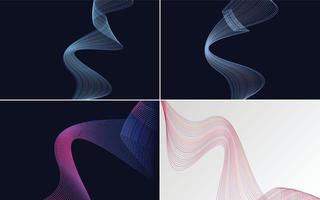 Wave curve abstract vector backgrounds for a contemporary and sleek look