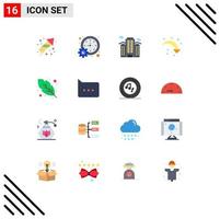 conjunto de 16 iconos modernos de la interfaz de usuario signos de símbolos para el tiempo de recarga descendente trabajo de actualización paquete editable de elementos de diseño de vectores creativos