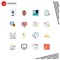 16 Creative Icons Modern Signs and Symbols of international business finance device calculator accounting Editable Pack of Creative Vector Design Elements