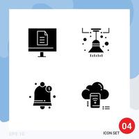 Stock Vector Icon Pack of 4 Line Signs and Symbols for business interface online furniture user Editable Vector Design Elements