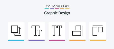 paquete de iconos de la línea de diseño 5 que incluye . lápiz. intercambio. diseño de iconos creativos vector