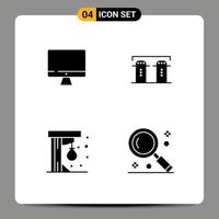 Solid Glyph Pack of Universal Symbols of computer fun hardware bottle play Editable Vector Design Elements