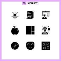 9 Creative Icons Modern Signs and Symbols of farmer grid education study education Editable Vector Design Elements