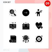 9 Solid Glyph concept for Websites Mobile and Apps internet of things connections next communications killer Editable Vector Design Elements