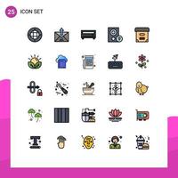 25 Creative Icons Modern Signs and Symbols of archive hardware sent gadget computers Editable Vector Design Elements