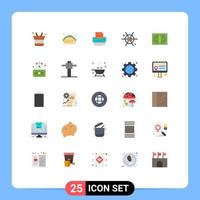 Modern Set of 25 Flat Colors Pictograph of ideas brain data connect paper Editable Vector Design Elements