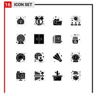 16 Creative Icons Modern Signs and Symbols of caution workers bathtub time meeting Editable Vector Design Elements