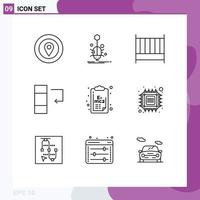 9 Creative Icons Modern Signs and Symbols of formula swap web data interior Editable Vector Design Elements