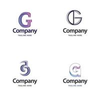 Letter G Big Logo Pack Design Creative Modern logos design for your business vector