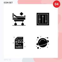 Modern Set of Solid Glyphs and symbols such as bed process devices mixer image Editable Vector Design Elements