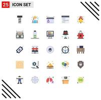 paquete de iconos vectoriales de stock de 25 signos y símbolos de línea para el motor de búsqueda del plan de usuario de navidad elementos de diseño vectorial editables vector