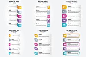 utilice este conjunto de infografías vectoriales para publicidad en un folleto. volantes. o revista. vector