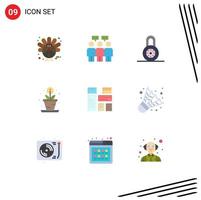 9 Universal Flat Colors Set for Web and Mobile Applications badminton native advertising padlock advertising growth Editable Vector Design Elements
