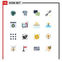 16 Creative Icons Modern Signs and Symbols of browser office paper clip help Editable Pack of Creative Vector Design Elements