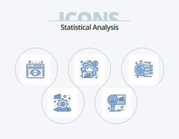 Statistical Analysis Blue Icon Pack 5 Icon Design. currency. statistical. analytics monitoring. graph. analytics vector