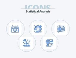 Statistical Analysis Blue Icon Pack 5 Icon Design. currency. statistical. analytics monitoring. graph. analytics vector