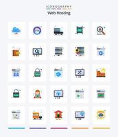 Creative Web Hosting 25 Flat icon pack  Such As protect. scan. online. bug. memory card vector