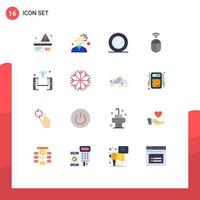 Modern Set of 16 Flat Colors Pictograph of shopping online magic mobile wifi Editable Pack of Creative Vector Design Elements