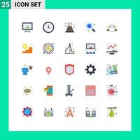 Pack of 25 Modern Flat Colors Signs and Symbols for Web Print Media such as game web cake search holiday Editable Vector Design Elements