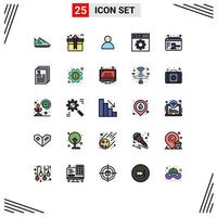 paquete de iconos vectoriales de stock de 25 signos y símbolos de línea para el calendario de equilibrio contactos cita mac elementos de diseño vectorial editables vector