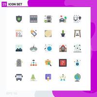 25 Creative Icons Modern Signs and Symbols of love lamp salon couch memory Editable Vector Design Elements