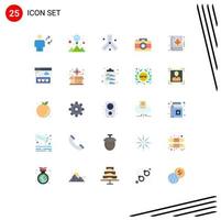 25 Flat Color concept for Websites Mobile and Apps autumn photo strategy solution image science Editable Vector Design Elements