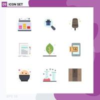 9 Creative Icons Modern Signs and Symbols of ecology paper shopping file business Editable Vector Design Elements