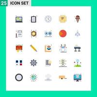 Set of 25 Modern UI Icons Symbols Signs for ice cream processor furniture motherboard circuit board Editable Vector Design Elements