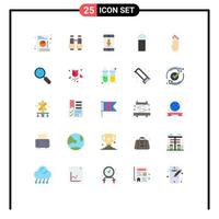 Universal Icon Symbols Group of 25 Modern Flat Colors of gesture finger device tv control Editable Vector Design Elements