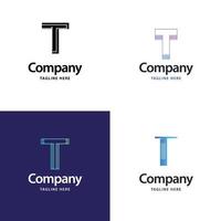 Letter T Big Logo Pack Design Creative Modern logos design for your business vector