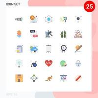 Set of 25 Vector Flat Colors on Grid for soap bubbles time blow connection Editable Vector Design Elements