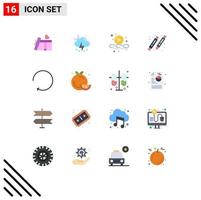 16 Creative Icons Modern Signs and Symbols of clockwise sweet remove restaurant food Editable Pack of Creative Vector Design Elements