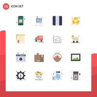 16 Creative Icons Modern Signs and Symbols of degrees certificate grid hazardous biohazard Editable Pack of Creative Vector Design Elements