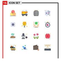 Modern Set of 16 Flat Colors and symbols such as space browser database app hobby Editable Pack of Creative Vector Design Elements