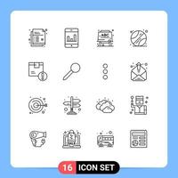 16 Creative Icons Modern Signs and Symbols of product delivery education box sports Editable Vector Design Elements