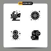 Pack of creative Solid Glyphs of leaked location waste internet setting Editable Vector Design Elements